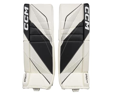 CCM Goalie Leg Pads EFLEX 6 9 Int WHITE BLACK Hockey Store