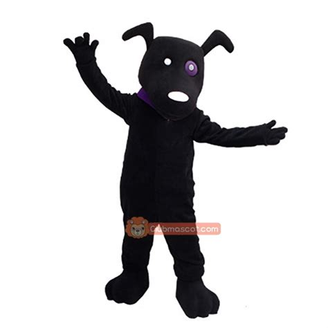 Black Dog Mascot Costume