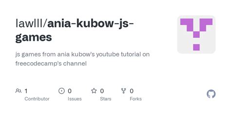 GitHub - lawlll/ania-kubow-js-games: js games from ania kubow's youtube tutorial on freecodecamp ...