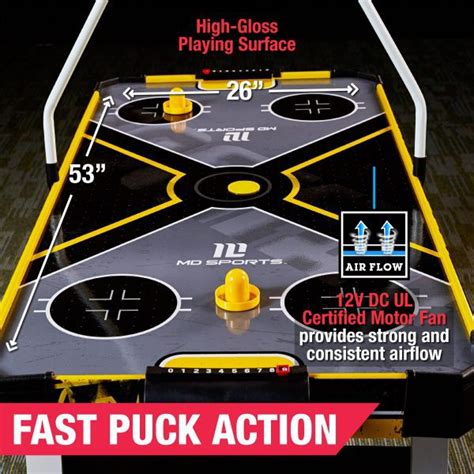 MD Sports 54" Air Powered Hockey with Overhead Electronic Scorer - MD ...