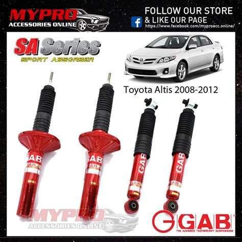 Toyota Altis Gab Sa Series Heavy Duty Sport Absorber