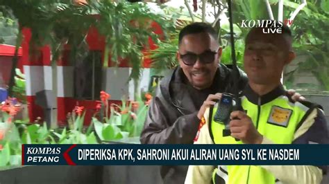 Usai Diperiksa KPK Sahroni Akui SYL Dua Kali Gelontorkan Dana Ke