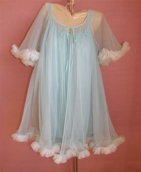 Baby Doll Vintage Robe And Nightgown Night Gown Night Dress Baby