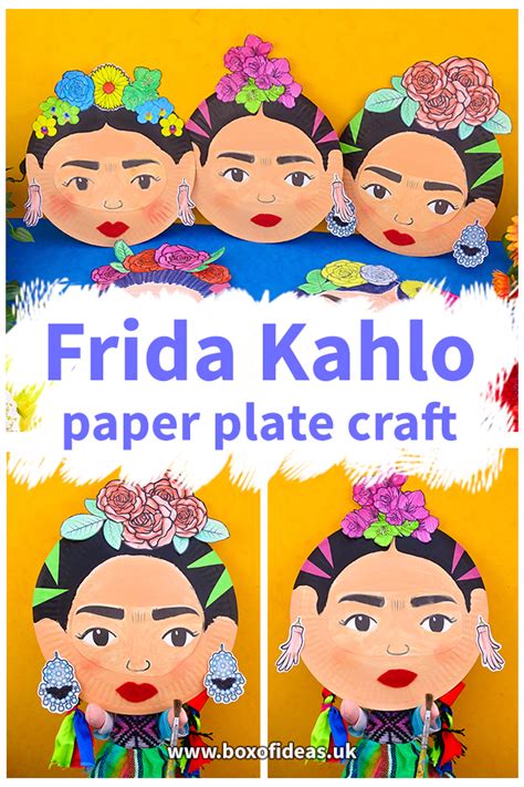 Frida Kahlo Craft Idea For Kids Use The Template On A Paper Plate