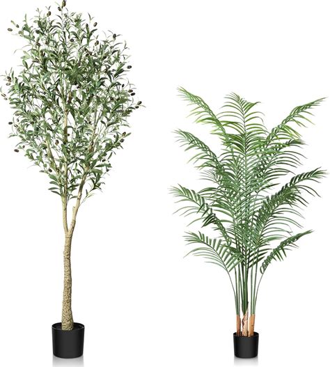 Amazon CROSOFMI 6 Feet Artificial Olive Tree With 5 5 Feet