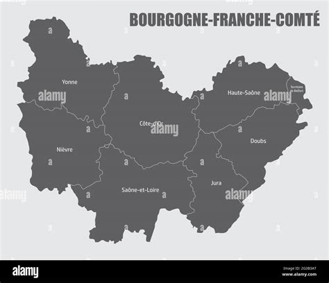 France French Regions Map Fotos Und Bildmaterial In Hoher Aufl Sung