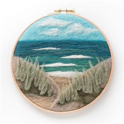 Beach View Needle Felting Kit Beginner Friendly Includes Etsy In 2021