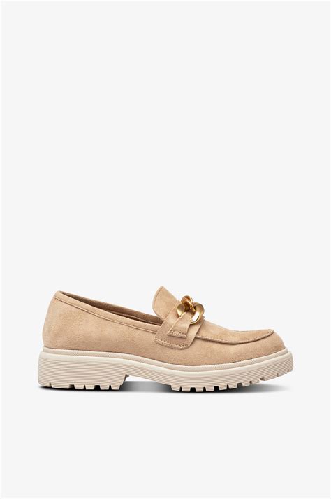 Duffy Loafers Med Detalj I Metall Beige Loafers Ellos Se