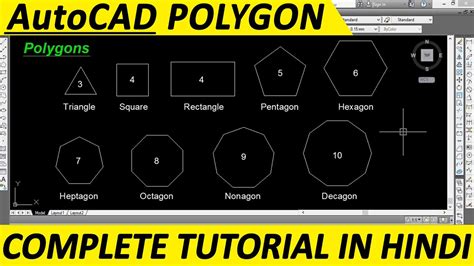 POLYGON Polygon Command In AutoCAD AutoCAD FULL Tutorial For