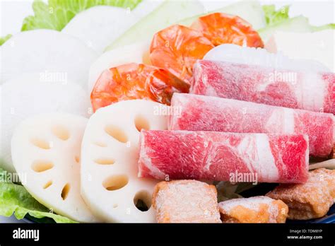 Hot Pot Platter Stock Photo Alamy