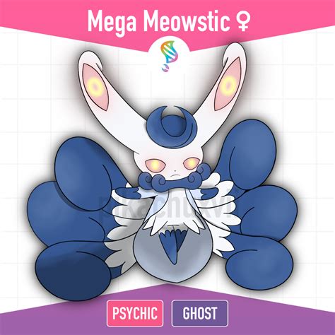 Mega Meowstic (Female) by pikachuxvii on DeviantArt