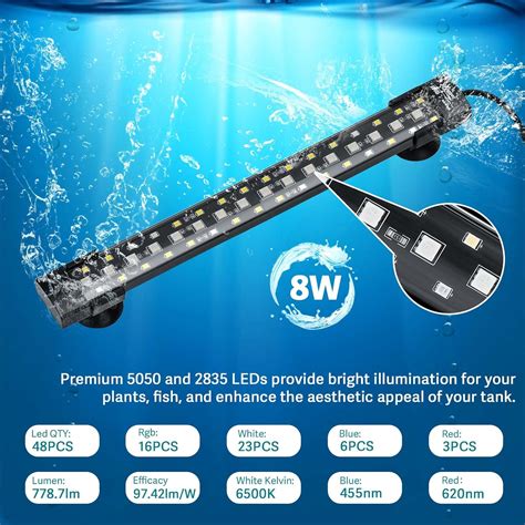 Hygger Luz LED Sumergible Para Acuario De 247 Espectro Completo Oculto