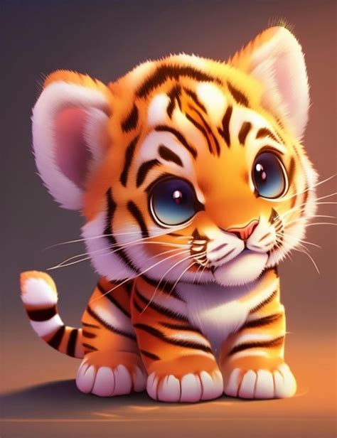 Premium Ai Image Little Tiger