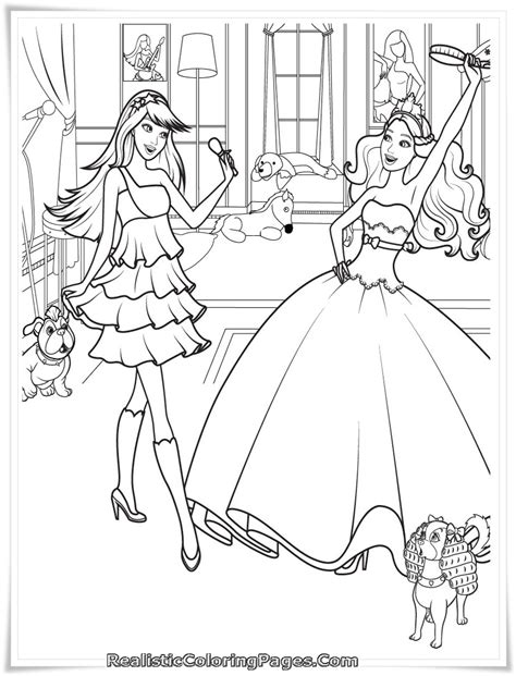 Barbie 12 Dancing Princesses Coloring Pages Coloring Pages