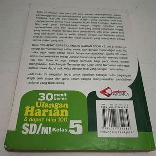 Jual BUKU 30 MENIT BERES ULANGAN HARIAN DAPAT NILAI 100 SD MI KELAS 5