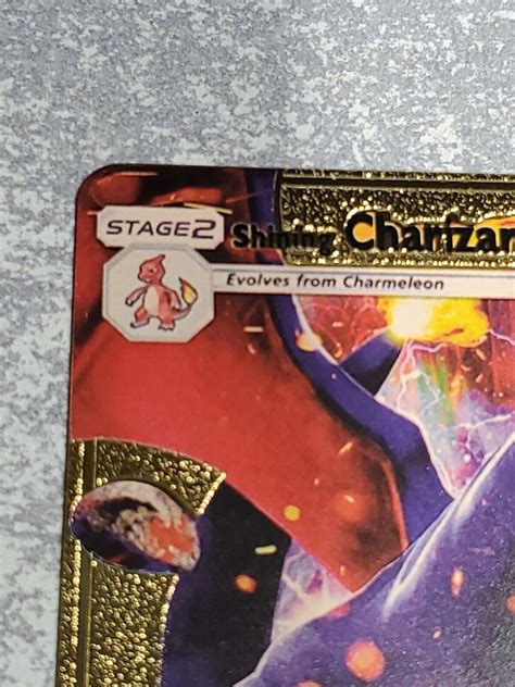 Mavin Shining Charizard Gx Gold Foil Pokemon Card Fan Art Hp Mint