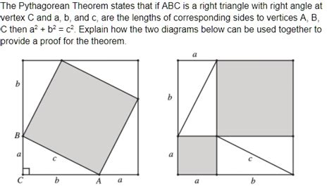 Solved The Pythagorean Theorem States That If Abc Is A Right Triangle