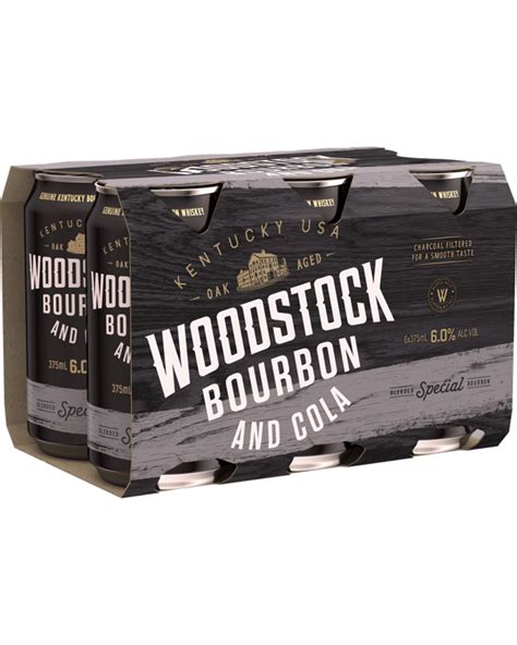 Woodstock Bourbon And Cola Cans 6 375ml — Bottle Bros