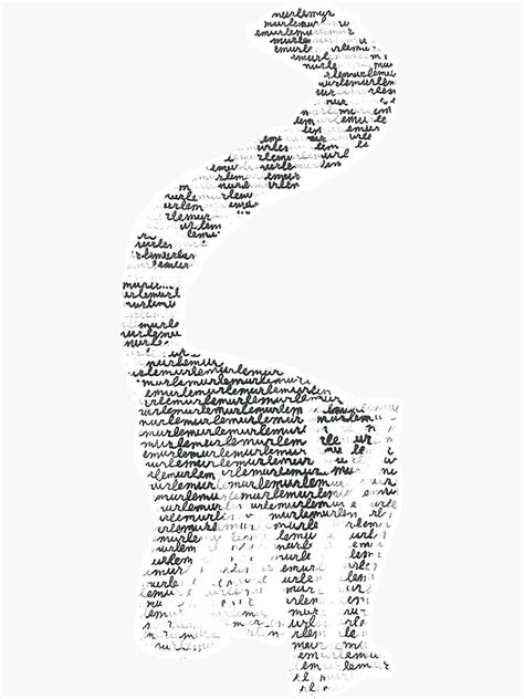 Lemur Word Art Sticker For Sale By Pfoolscap Redbubble