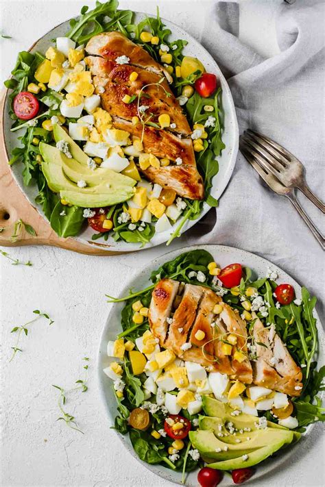 Healthy Chicken Cobb Salad Recipe Jar Of Lemons