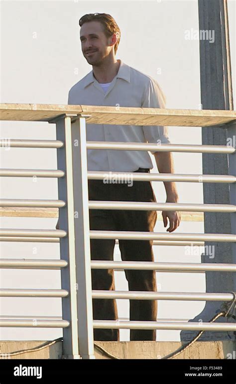 Ryan Gosling on the set of 'La La Land' Featuring: Ryan Gosling Where: Los Angeles, California ...