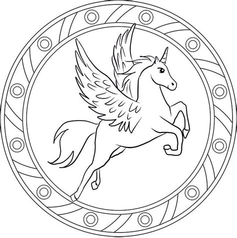 Ausmalbilder Mandala Einhorn 05 Unicorn Coloring Pages Mandala