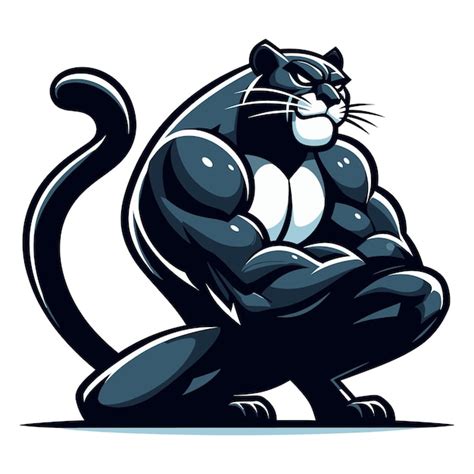 Premium Vector Cartoon Panther Vector Illustration