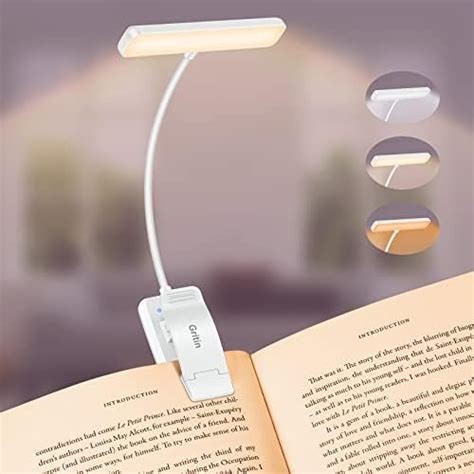 Gritin Lampe De Lecture Led Liseuse Lampe Clip Rechargeable