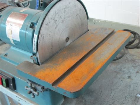 ENCO 163 4700 BELT SANDER / GRINDER 6 X 48 BELT, 12 WHEEL