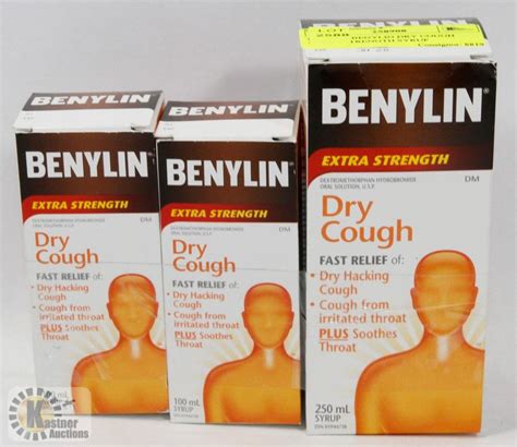 Lot Of 3 Benylin Dry Cough Extra Strength Syrup