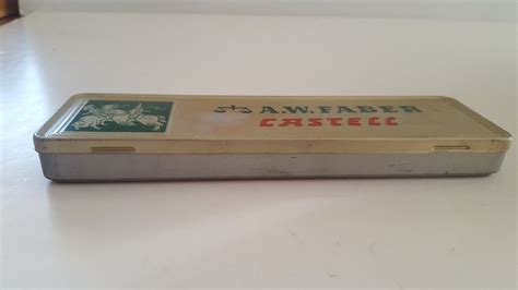 Vintage A W Faber Castell Pencil Box With Original H Etsy