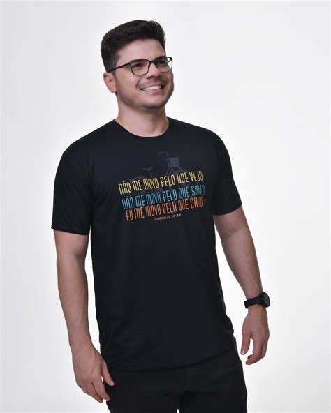 Camiseta Tradicional Fé Hebreus 11 C Marca D água