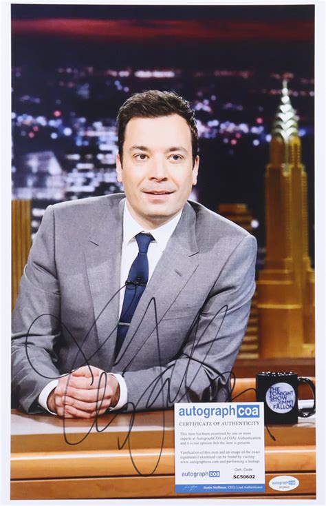 Jimmy Fallon Signed 11x17 The Tonight Show Photo Acoa Pristine