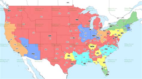 Nfl Coverage Map Week 9 Complete Tv Viewing Schedule For Fox Cbs And More Broadcasts