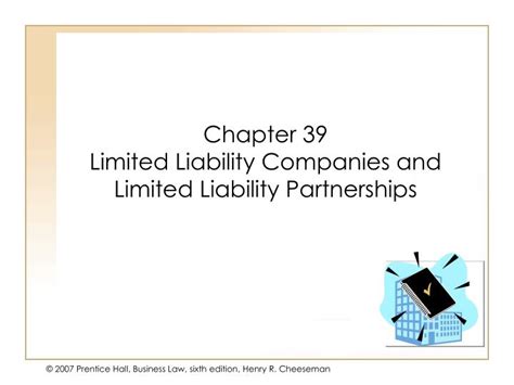 Ppt Chapter 39 Limited Liability Companies And Limited Liability Partnerships Powerpoint