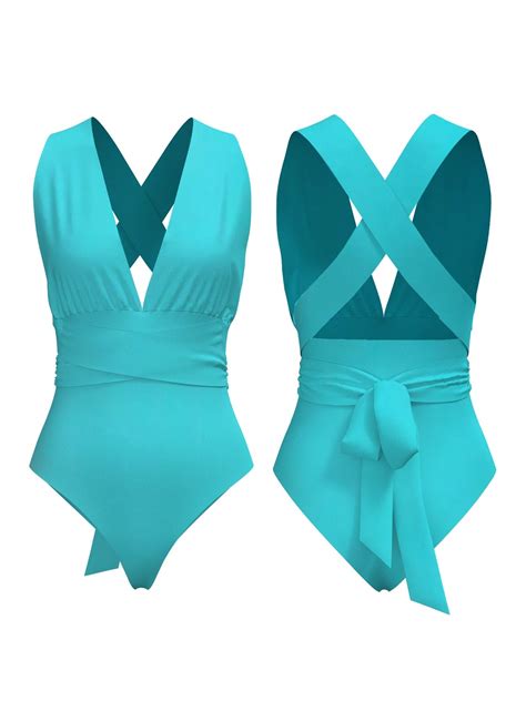 Infinity Swimsuit Solid Blu Diarrablu