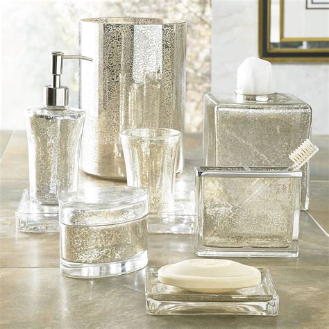 Luxury Bath Accessory Sets Vizcaya Accessories By Kassatex Mercury Glass Bathroom