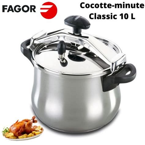 Fagor Classic 10 L Cocotte Minute Induction En Acier Inoxydable