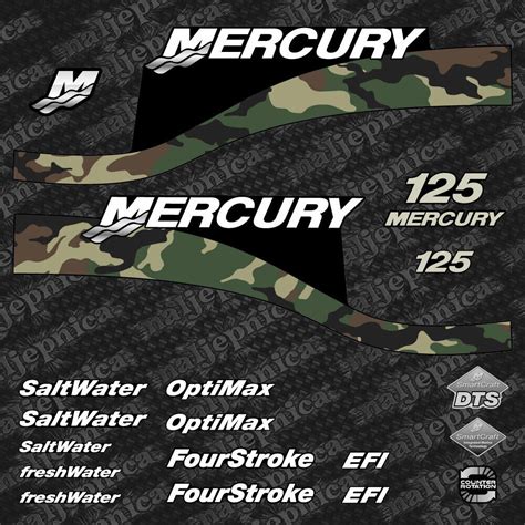 Mercury 125 Cameo Outboard 1999 2004 Decal Aufkleber Adesivo Sticker