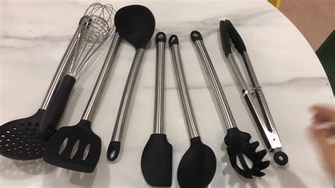 Non Stick Spatula Kitchen Gadgets Heat Resistant Utensil Set Premium