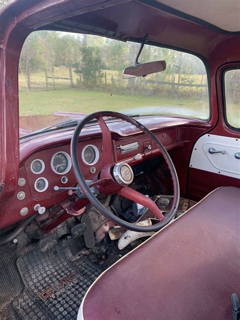 1957 Gmc 100 Pickup Red Rwd Manual For Sale