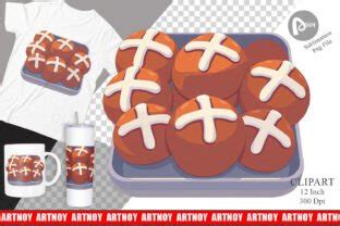 Hot Cross Buns Clipart Graphic By Artnoy Creative Fabrica