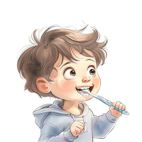 brushing teeth drawing pictures