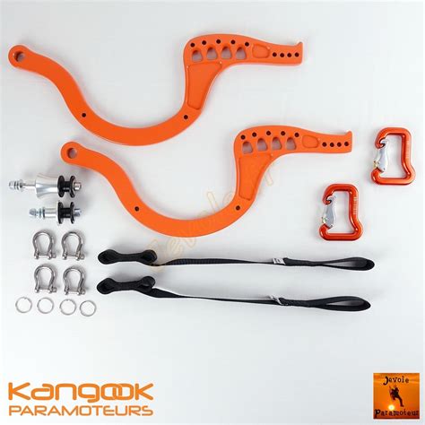 Kit Cols De Cygne Mobiles Alu Cnc Orange Jevole Paramoteur