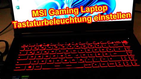 MSI Laptop Tastaturbeleuchtung einstellen ändern