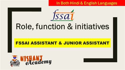 Fssai Role Function And Initiatives In हिंदी और English Language