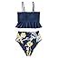 CUPSHE Women S High Waist Bikini Swimsuit Ruffle Two Piece Bathing Suit