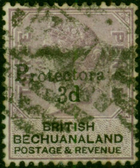 Bechuanaland 1888 3d On 3d Pale Reddish Lilac And Black Sg43 Fine Used 1