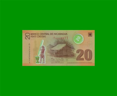 Billete De Nicaragua Cordobas Polymero Pick B Estado Sin