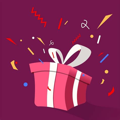 Ilustración de caja de regalo Vector Premium